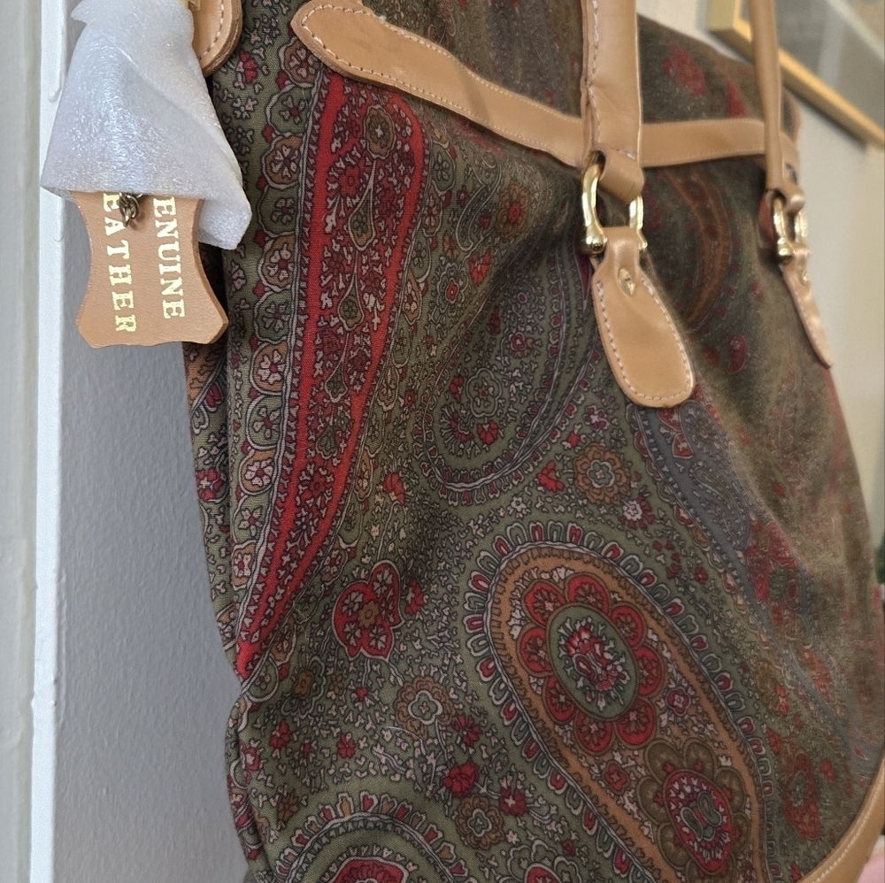 Ricardo Beverly Hills Vintage Paisley Tote Bag - Picture 6 of 9